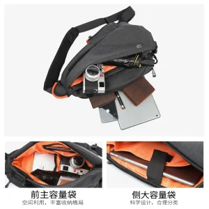 Waterdichte Nylon Pickleball Crossbody Tas Zwart