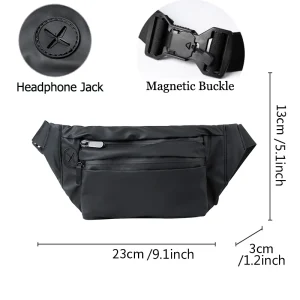 Waterdichte Anti-diefstal Heuptas Nylon Zwart