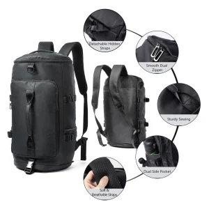3-in-1 Reisrugzak Duffle Bag Waterdicht Zwart