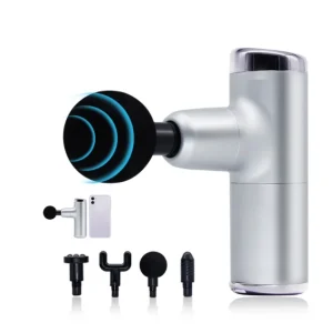 Pocket Massagegun Met 4 Opzetstukken